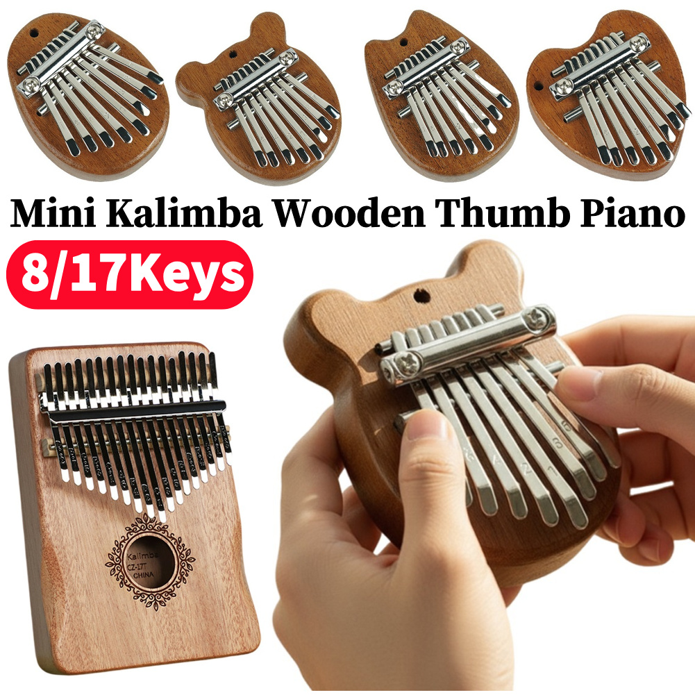 Musical Instrument Kalimba - Мини-калимба из дерева на 8/17 клавиш,